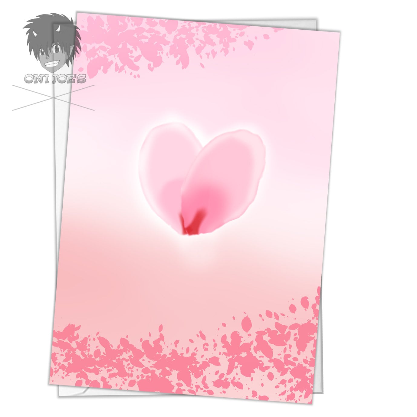 Blossom Hearts, Blank Greeting Cards, (A5) Portrait Orientation, Original Art