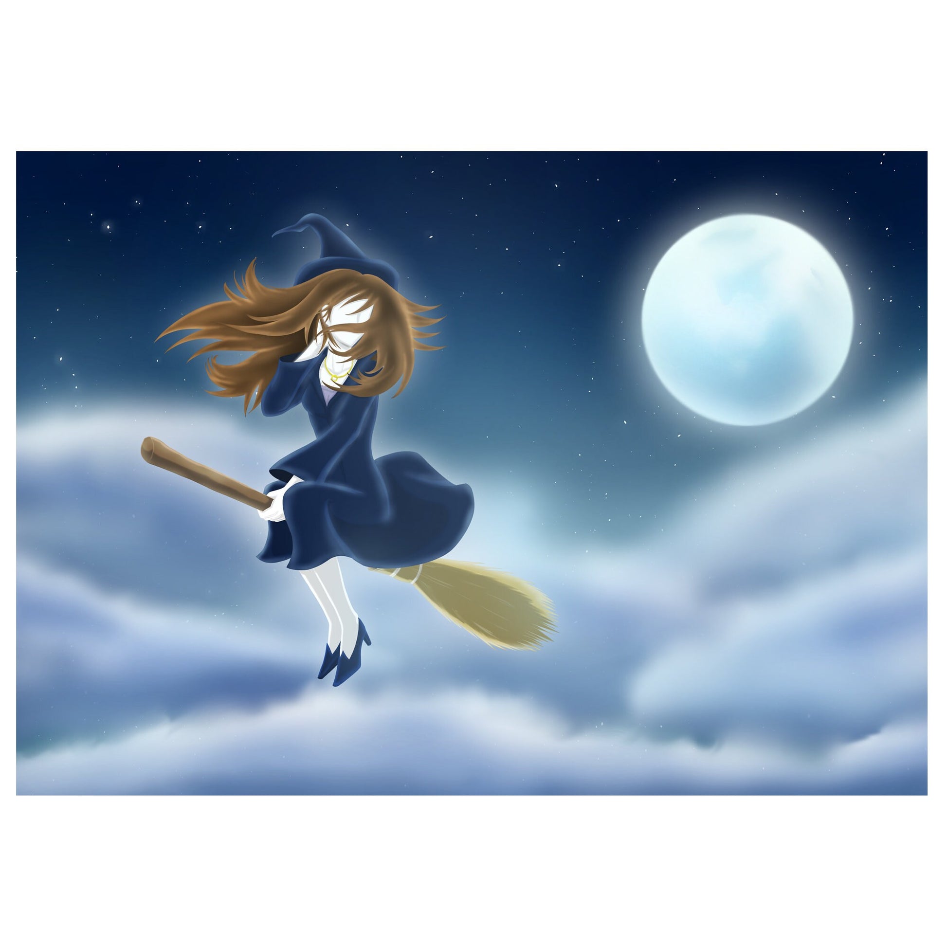 Witch Original Artwork, A3 And A4, Digital Artwork, Digital Download, Printable Wall Art